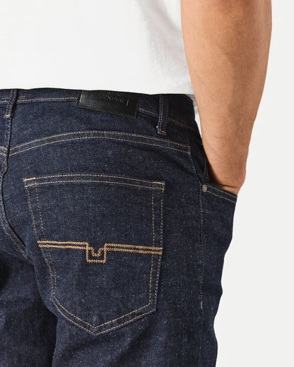 Weekend Offender Tapered Fit Denim Jeans // DARK RINSE