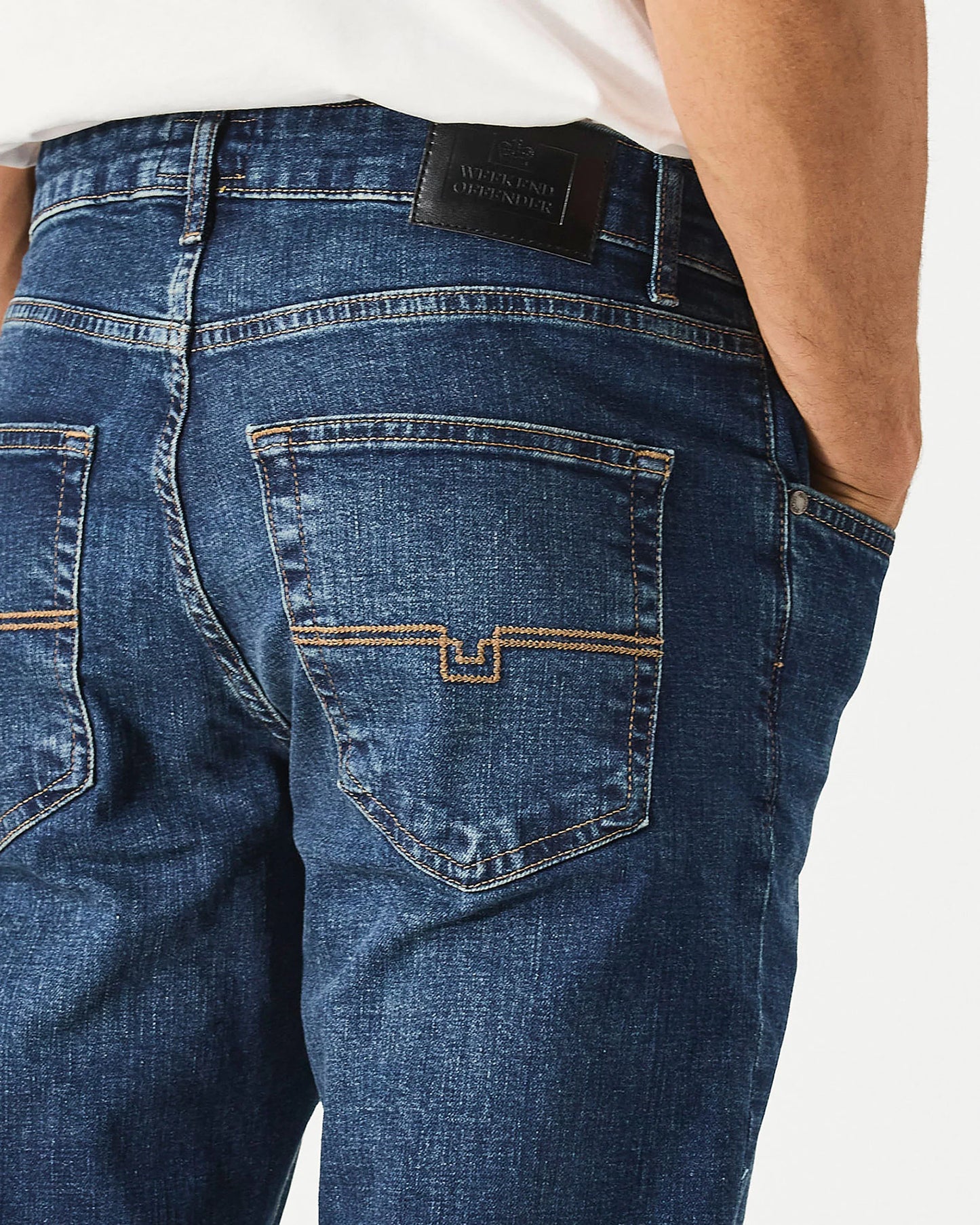 Weekend Offender Tapered Fit Denim Jeans // DARK VINTAGE