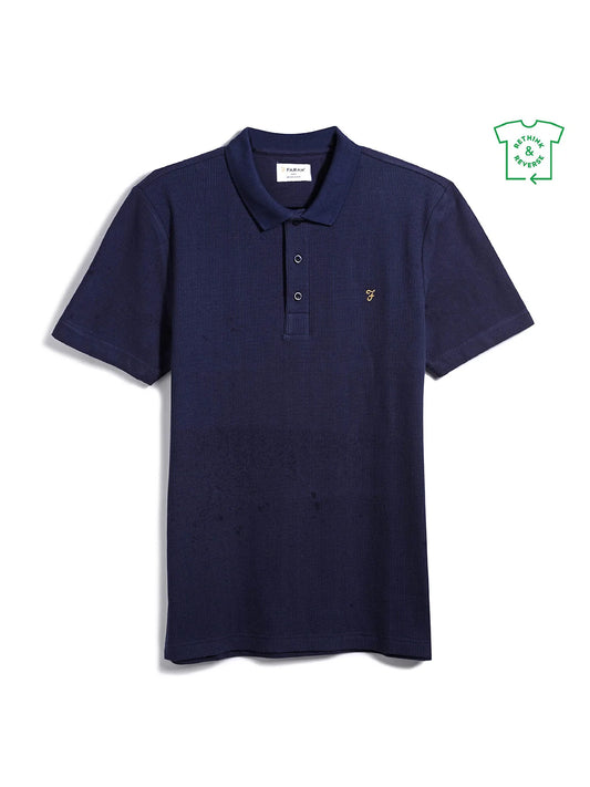 Farah Forster Textured Polo // INDIGO