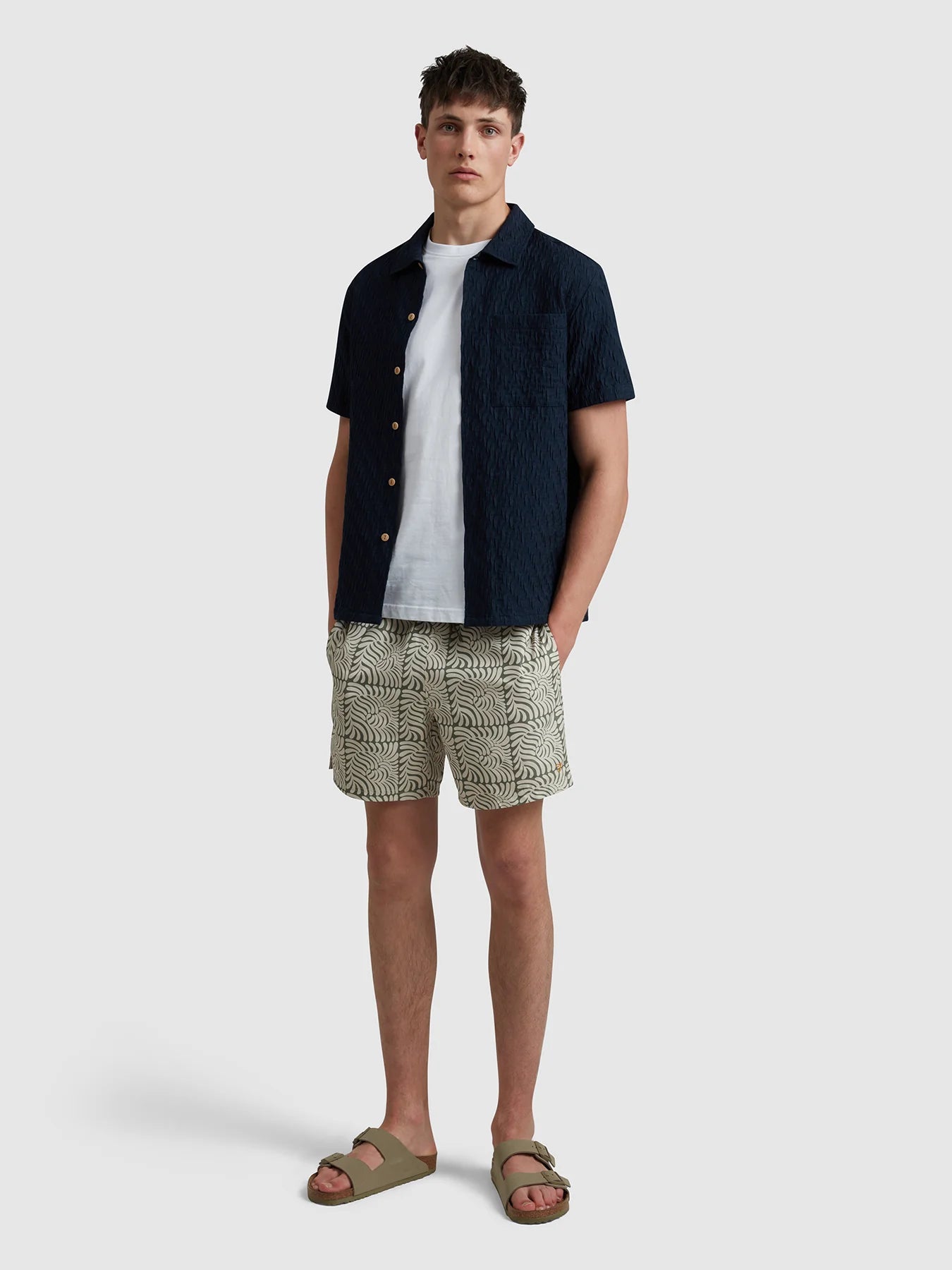 Farah Colbert Fern Print Swim Shorts // ROCKET GREEN