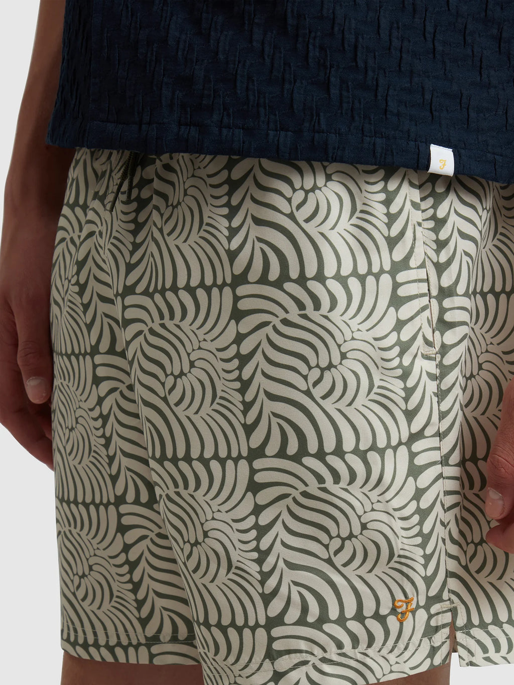 Farah Colbert Fern Print Swim Shorts // ROCKET GREEN