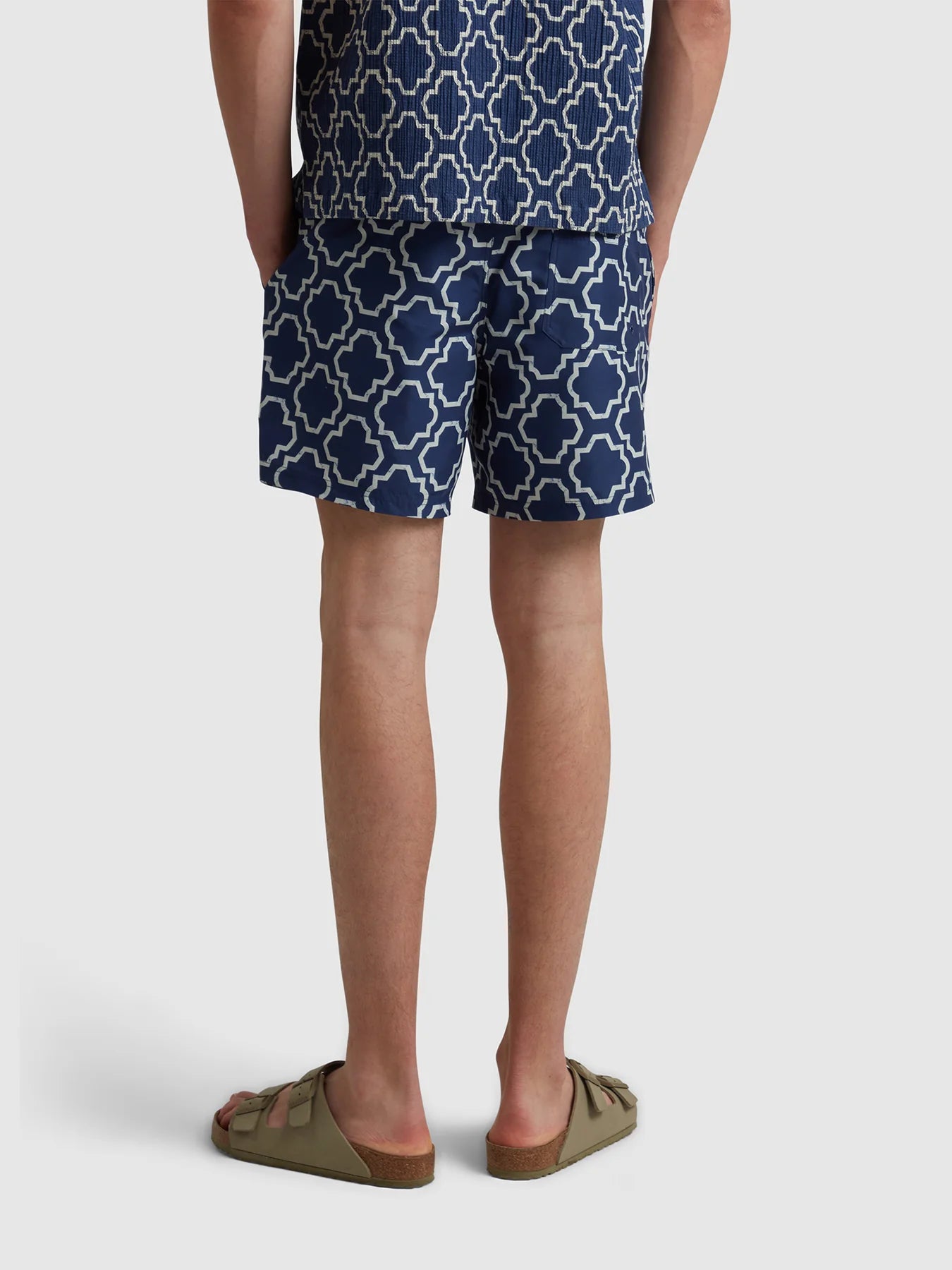 Farah Colbert Medieval Print Swim Shorts // SIGIL BLUE