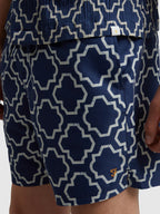 Farah Colbert Medieval Print Swim Shorts // SIGIL BLUE