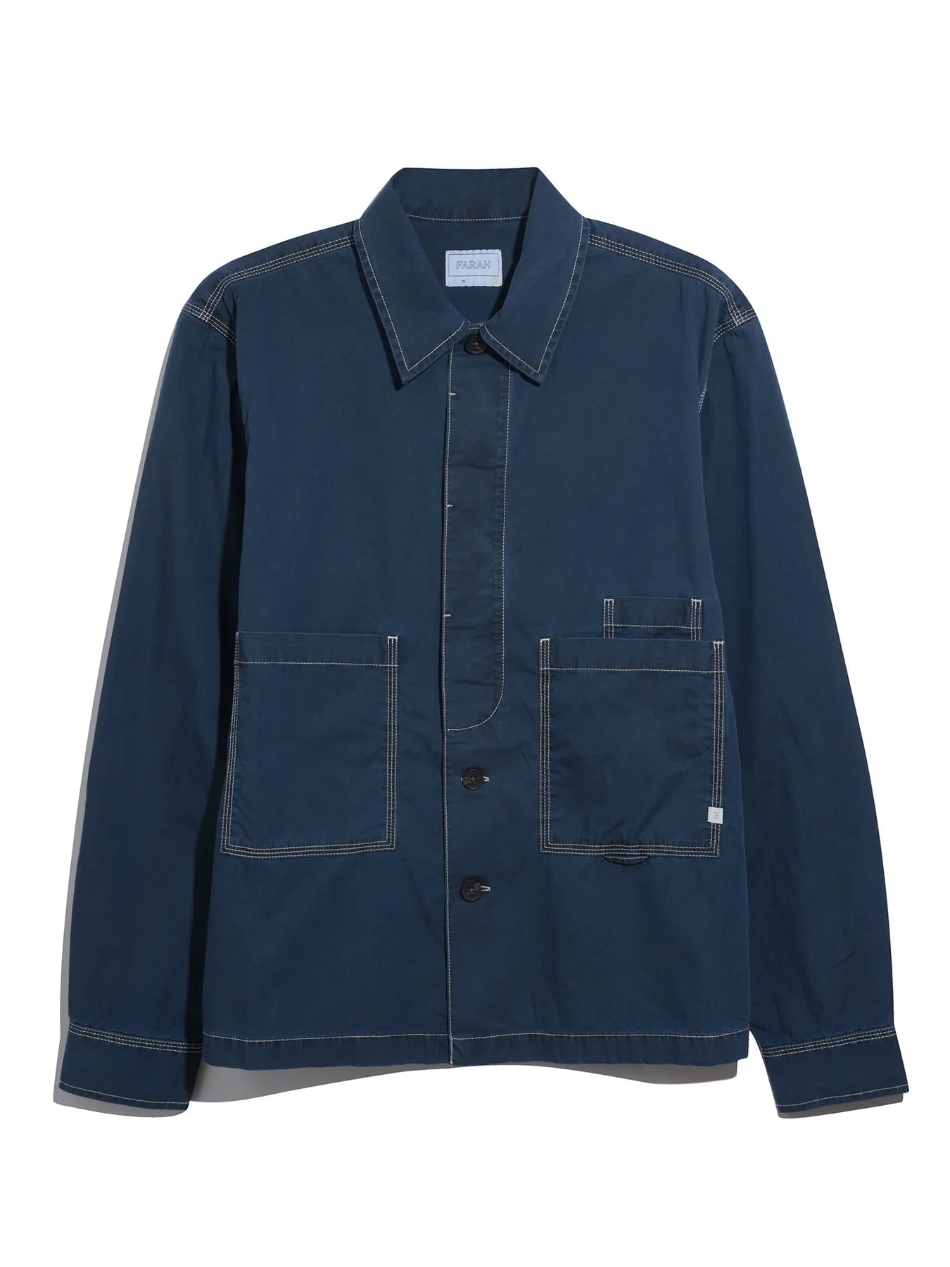 Farah Mattison Frost Finish Overshirt // AEGEAN BLUE