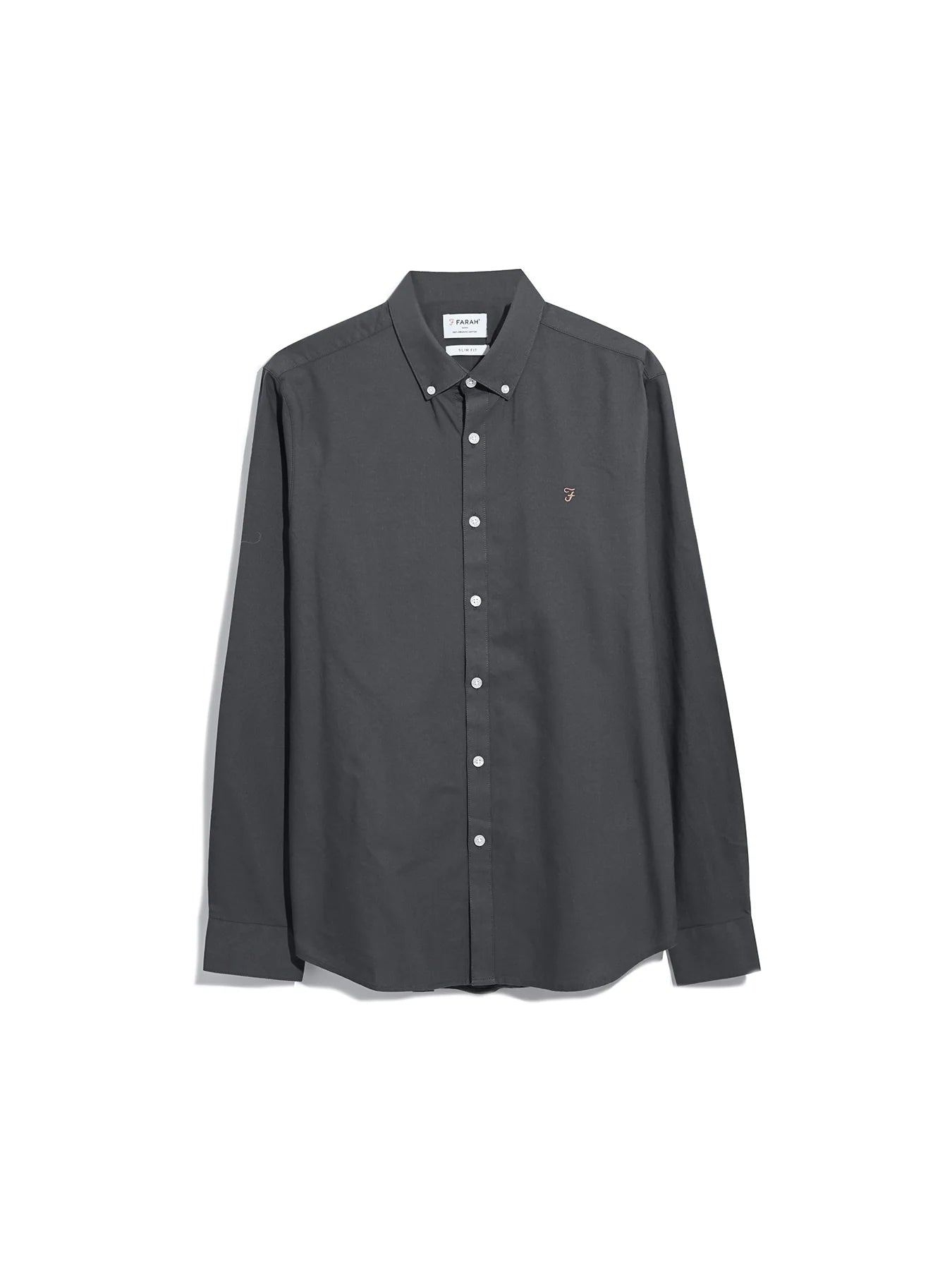 Farah Brewer Oxford LS Shirt // CHARCOAL