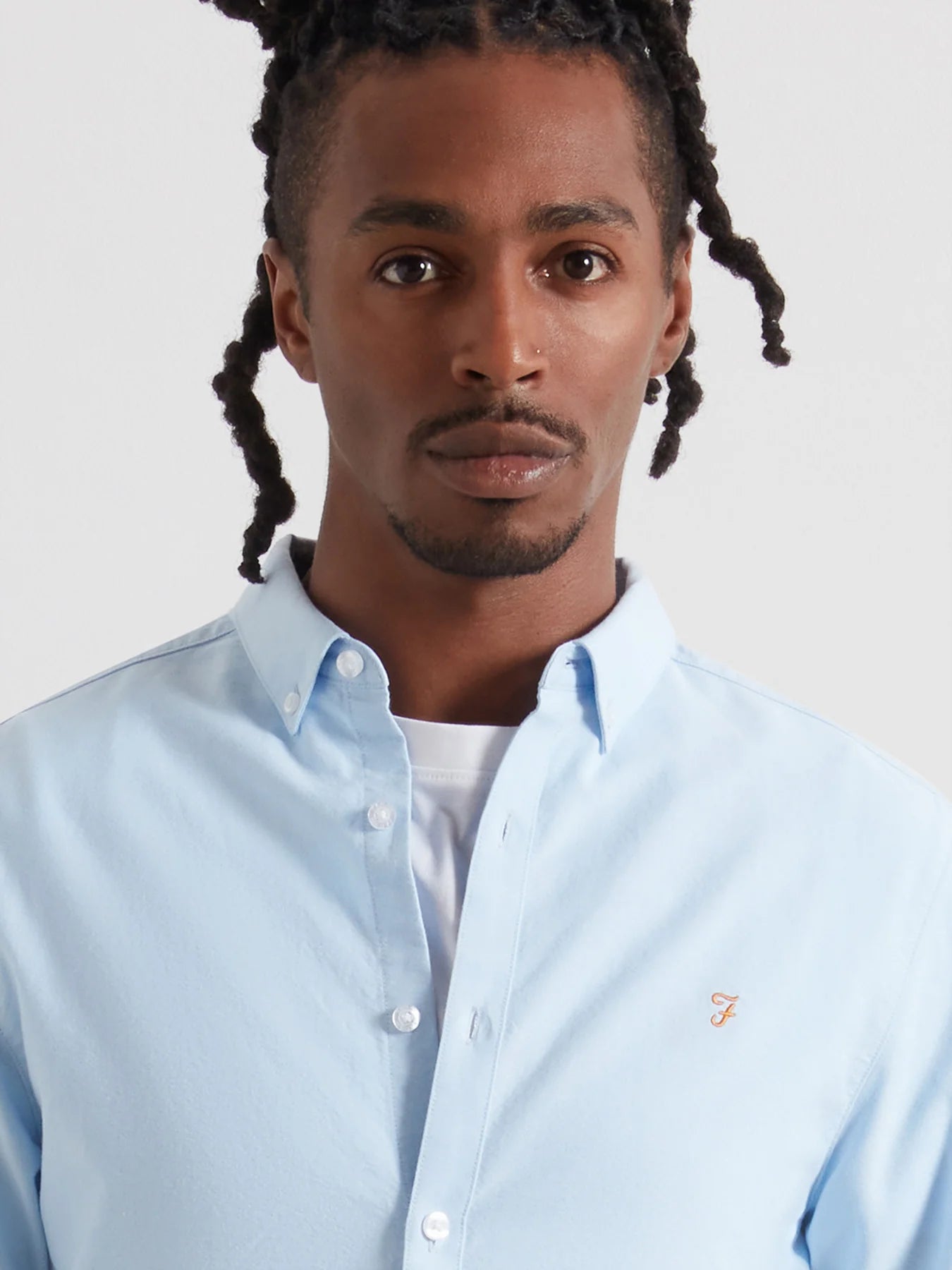 Farah Brewer Slim Fit LS Shirt // SKYE BLUE