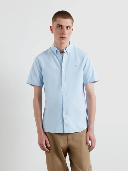 Farah Brewer Short Sleeve Shirt // SKY BLUE