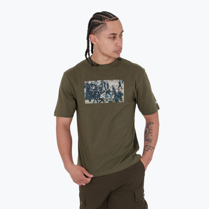 Peaceful Hooligan Frontline T-Shirt // DARK OLIVE