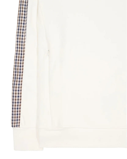 Weekend Offender Lo Sung Check Sleeve Hood // WINTER WHITE