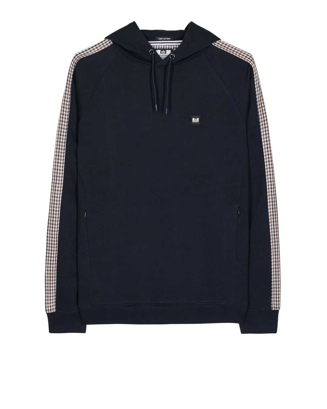 Weekend Offender Lo Sung Check Sleeve Hood // NAVY