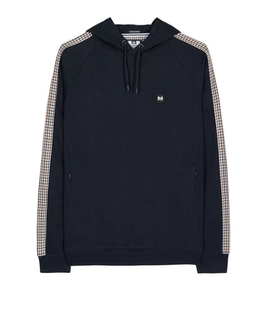 Weekend Offender Lo Sung Check Sleeve Hood // NAVY