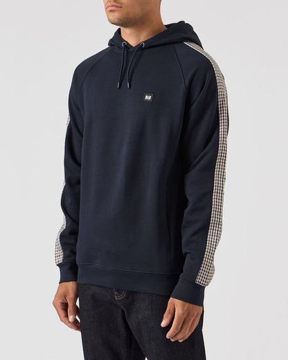 Weekend Offender Lo Sung Check Sleeve Hood // NAVY