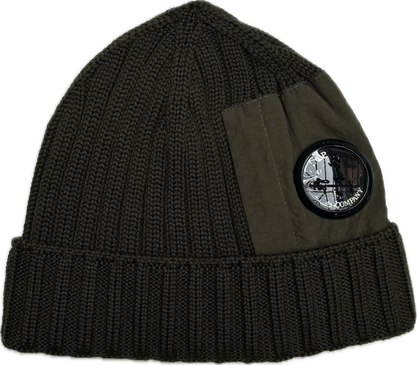 C.P. Company Lens Beanie  // ARMY GREEN 683