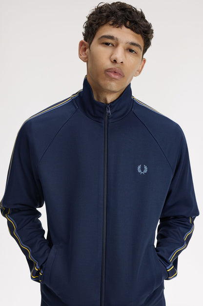 Fred Perry J2309 Tramline Tape Track Jacket // TENNIS BLUE