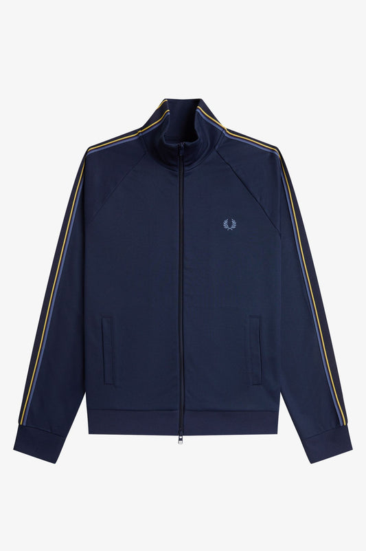 Fred Perry J2309 Tramline Tape Track Jacket // TENNIS BLUE