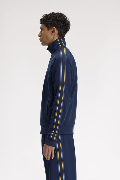Fred Perry J2309 Tramline Tape Track Jacket // TENNIS BLUE