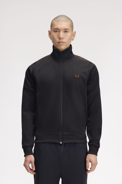 Fred Perry Contrast Tape Track Jacket // BLACK 220