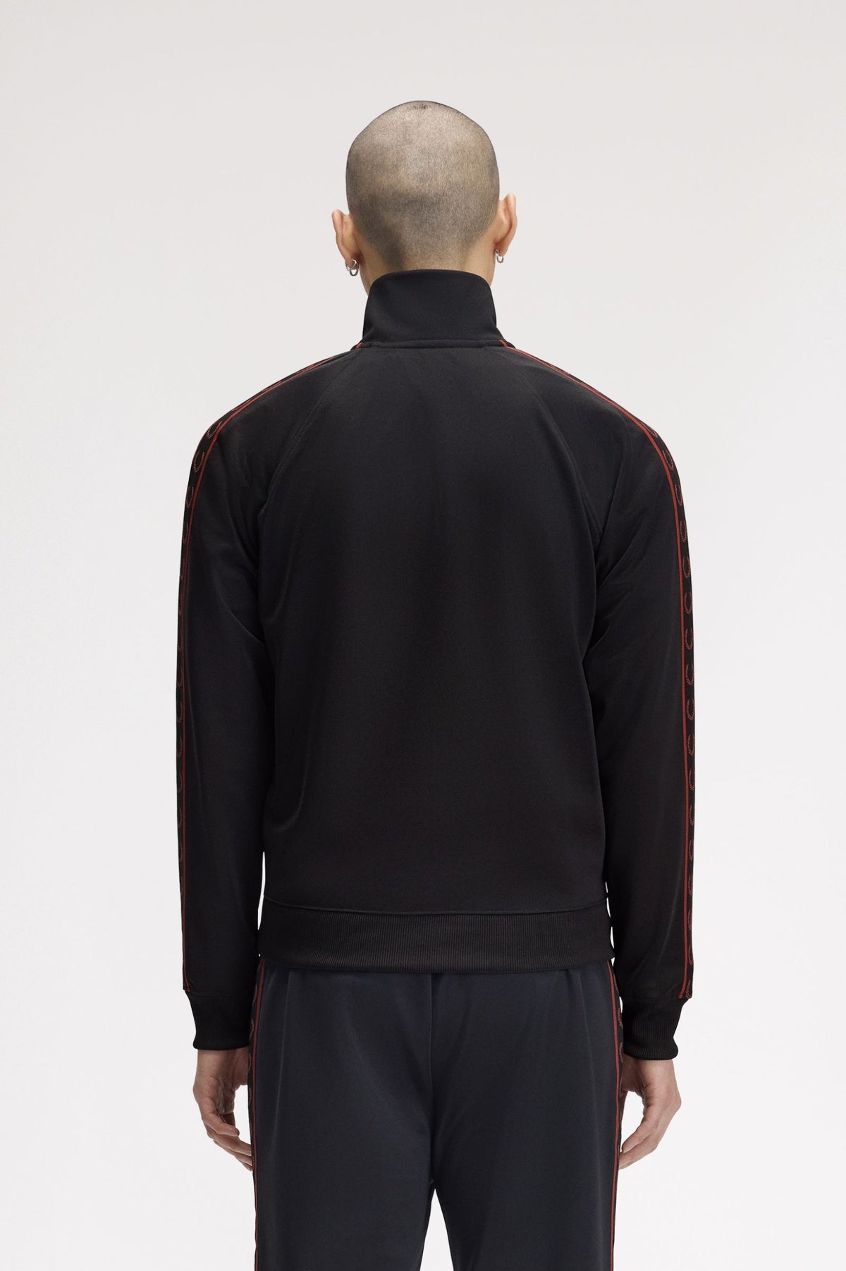 Fred Perry Contrast Tape Track Jacket // BLACK 220