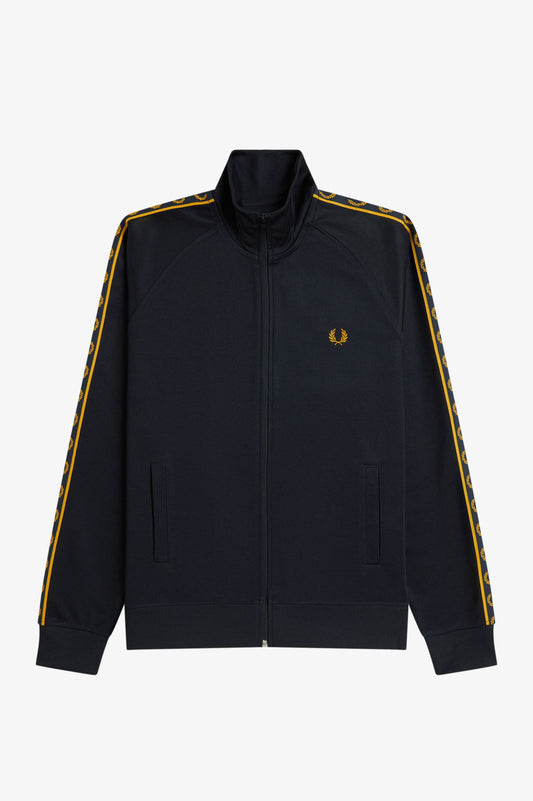 Fred Perry Contrast Tape Track Jacket // NAVY 248