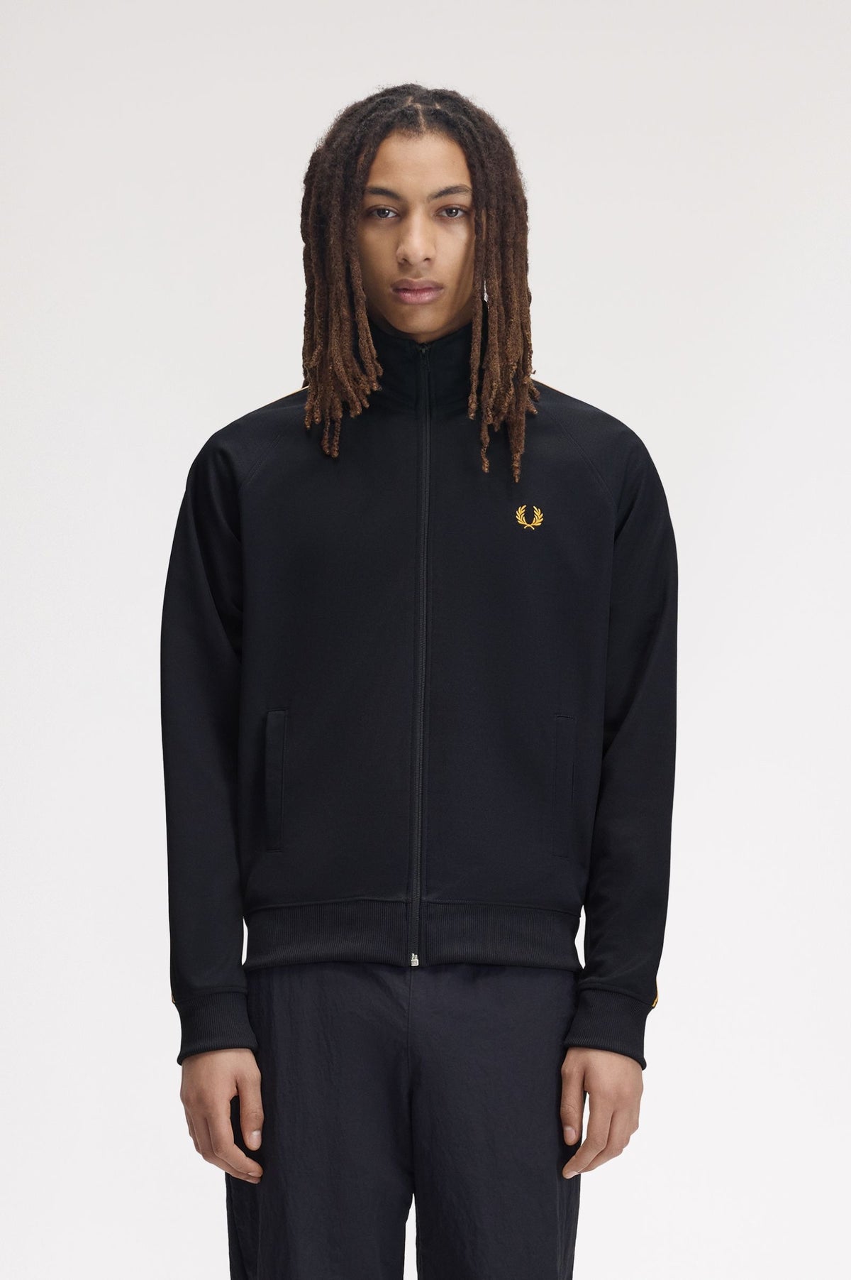 Fred Perry Contrast Tape Track Jacket // NAVY 248