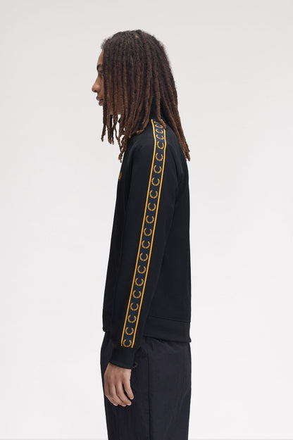 Fred Perry Contrast Tape Track Jacket // NAVY 248