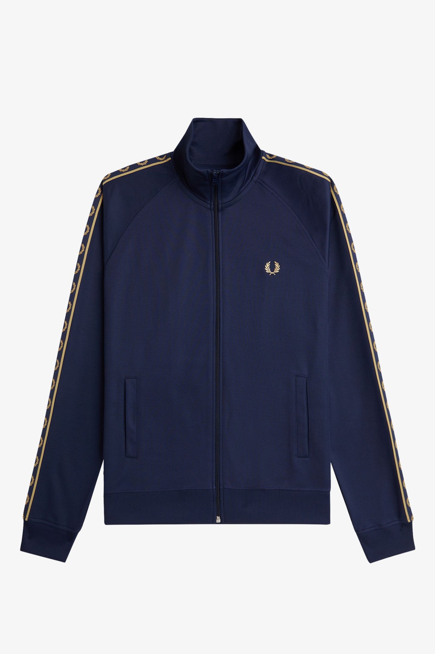 Fred Perry J5557 Contrast Tape Track Jacket // Tennis Blue Champagne