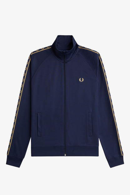 Fred Perry J5557 Contrast Tape Track Jacket // Tennis Blue Champagne