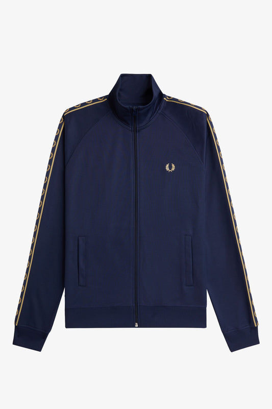 Fred Perry J5557 Contrast Tape Track Jacket // Tennis Blue Champagne