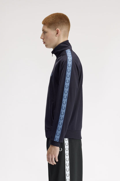 Fred Perry J5557 Contrast Tape Ringer Track Jacket // NAVY 93A