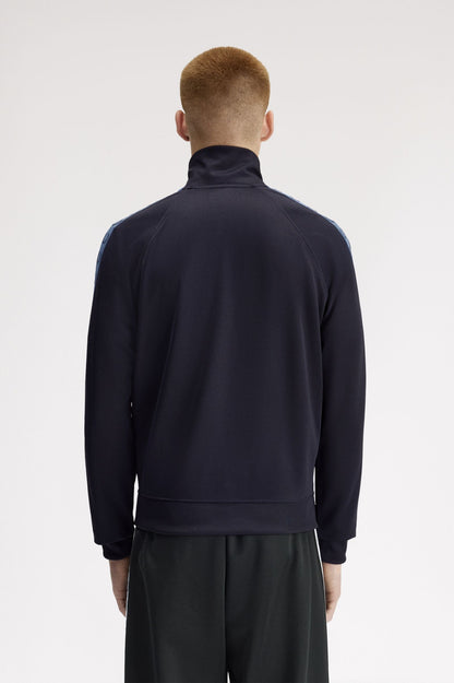 Fred Perry J5557 Contrast Tape Ringer Track Jacket // NAVY 93A