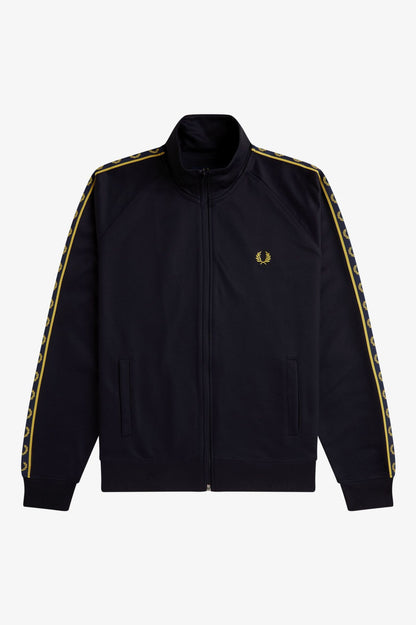 Fred Perry Contrast Tape Track Jacket J5557 // NAVY/HONEYCOMB W75