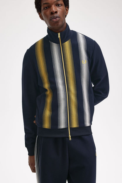 Fred Perry Ombre Stripe Track Jacket J8561 // NAVY 608