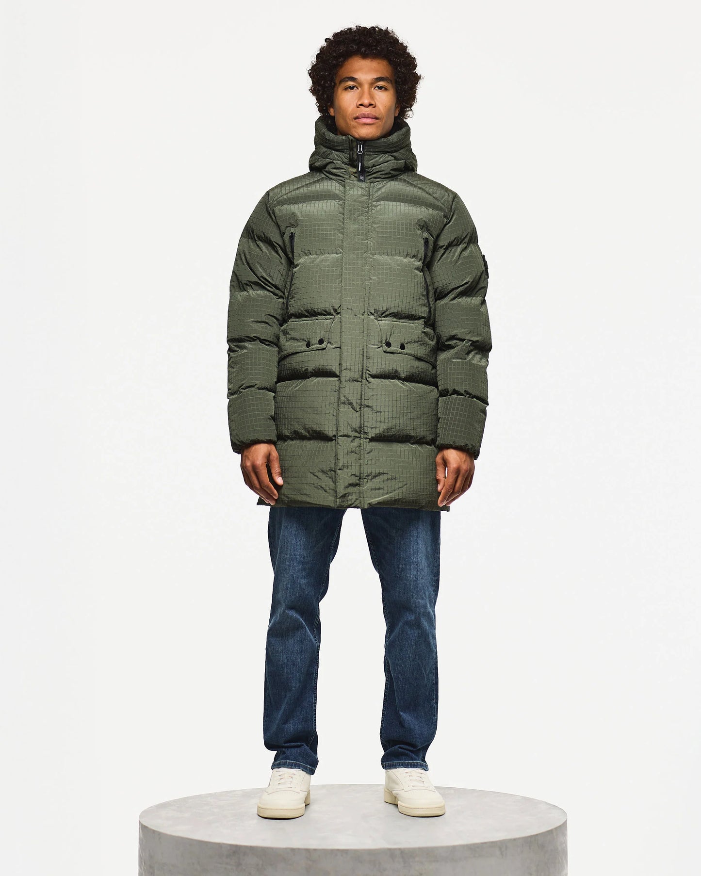 Weekend Offender Lombardo Longline Primaloft Jacket // FOREST GREEN