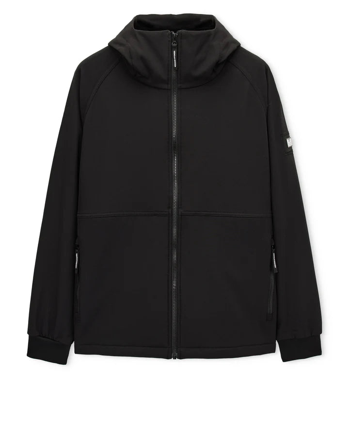 Weekend Offender Stipe Softshell Jacket // BLACK
