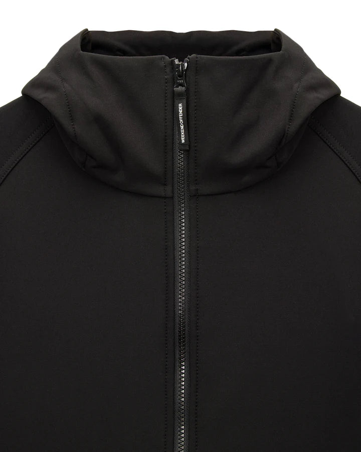 Weekend Offender Stipe Softshell Jacket // BLACK