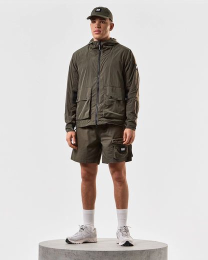 Weekend Offender Valencia Mesh Face Shield Jacket // CASTLE GREEN