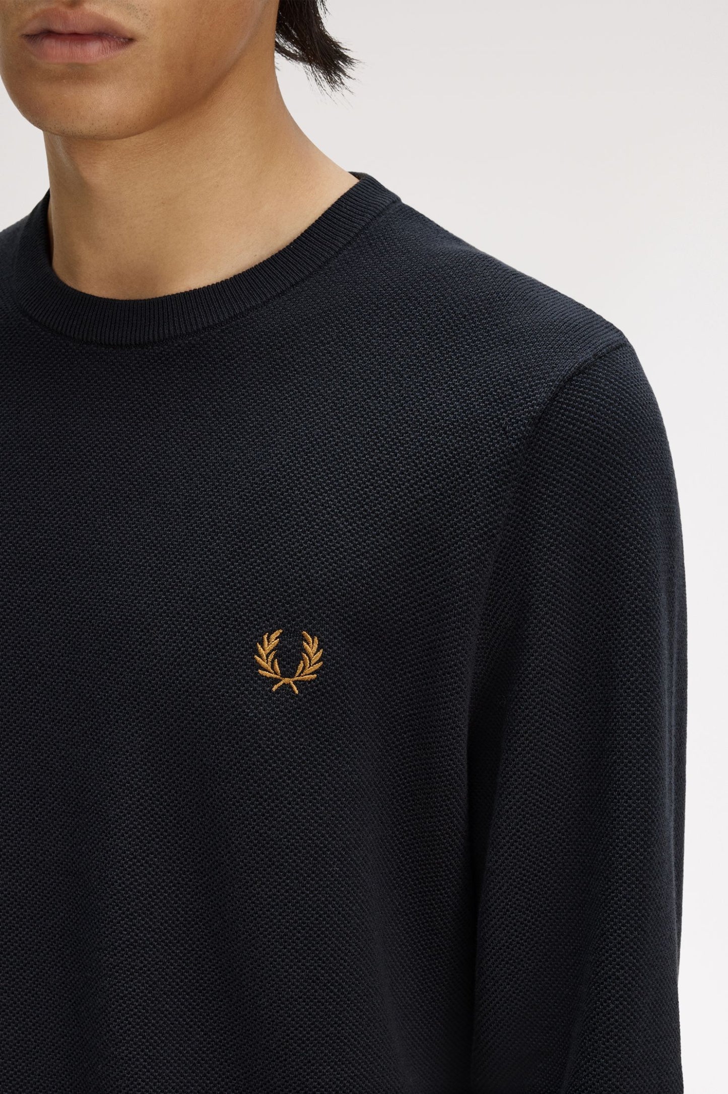 Fred Perry Piqué Stitch Jumper // NAVY 795