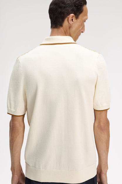 Fred Perry Tonic Waffle Knitted Shirt K2307 // ECRU