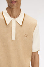 Fred Perry Tonic Waffle Knitted Shirt K2307 // ECRU