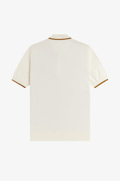 Fred Perry Tonic Waffle Knitted Shirt K2307 // ECRU