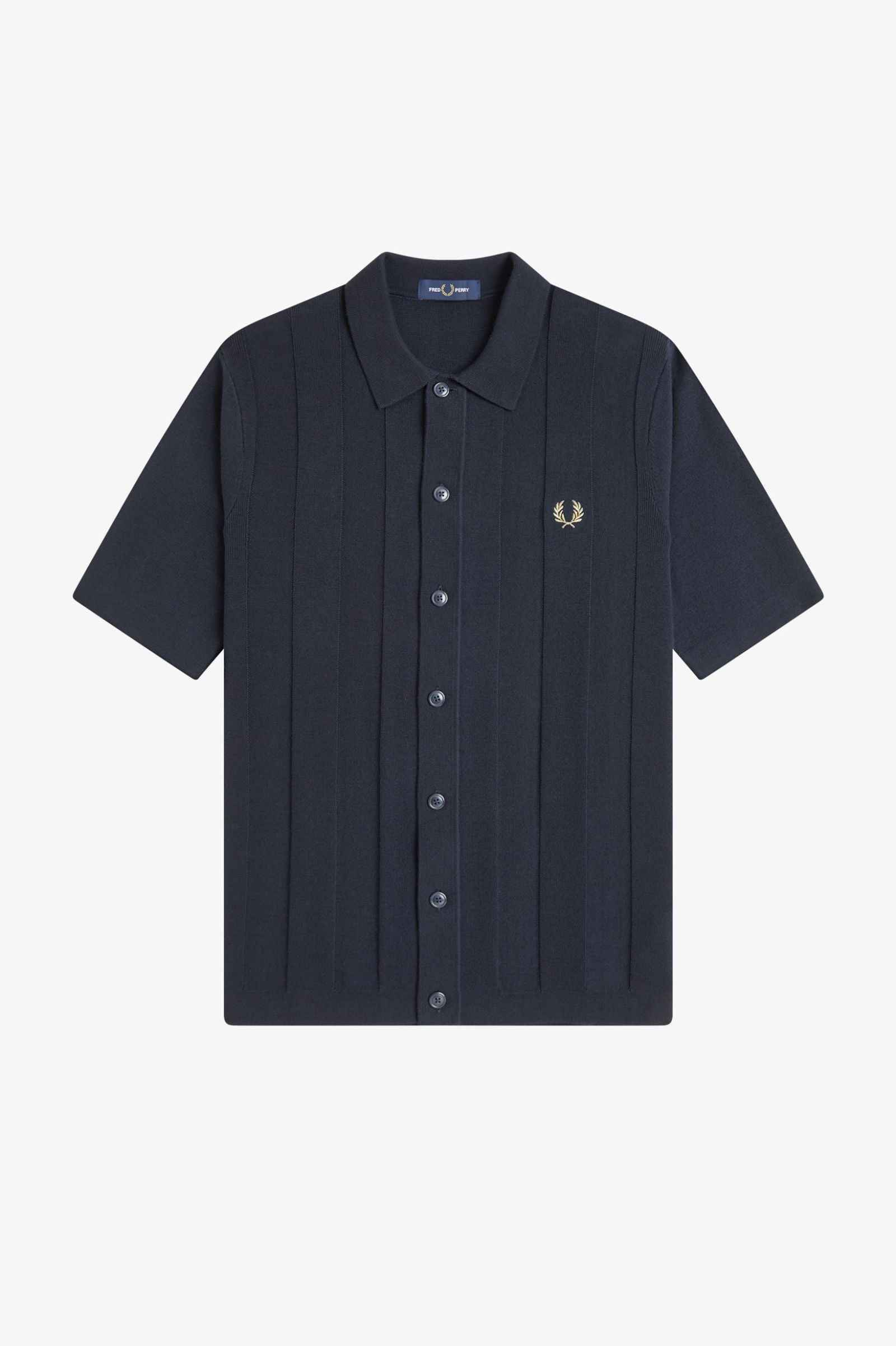 Fred Perry K2324 Tonal Vertical Stripe Shirt // NAVY