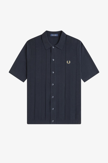 Fred Perry K2324 Tonal Vertical Stripe Shirt // NAVY