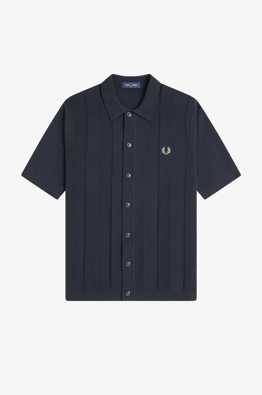 Fred Perry K2324 Tonal Vertical Stripe Shirt // NAVY