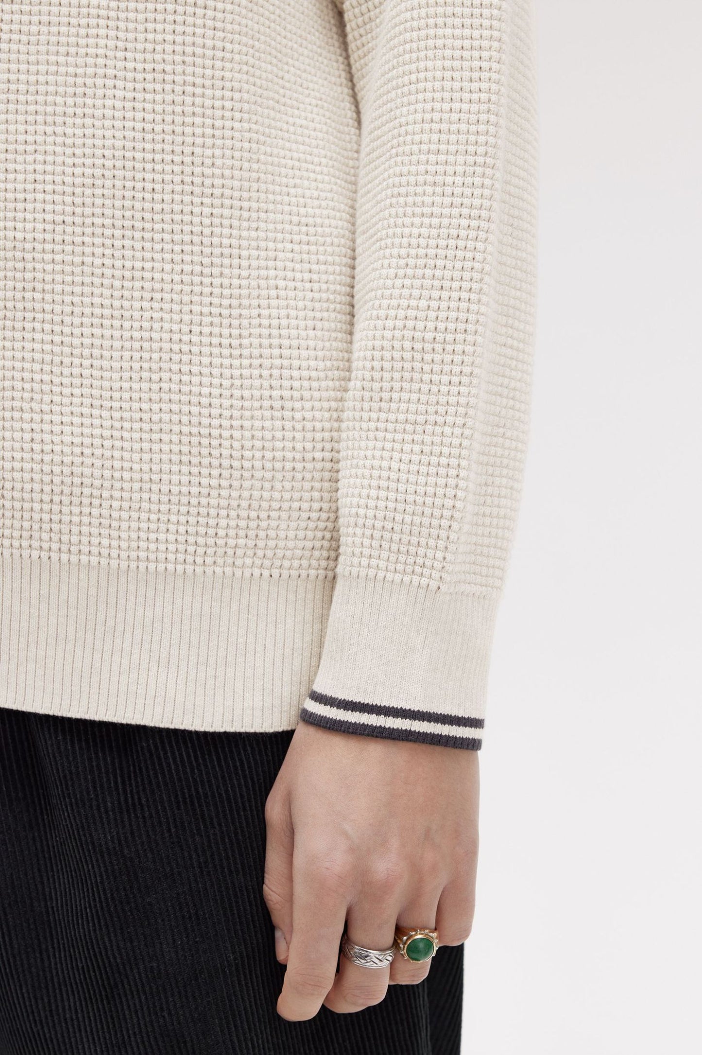 Fred Perry Waffle Stitch Jumper K6507 // PORRIDGE MARL