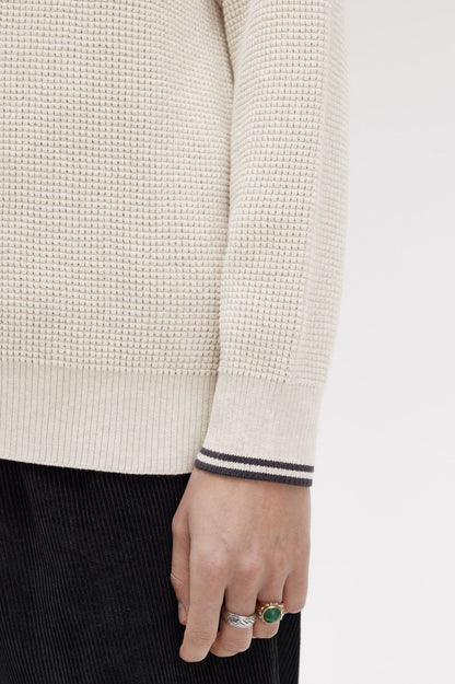 Fred Perry Waffle Stitch Jumper K6507 // PORRIDGE MARL