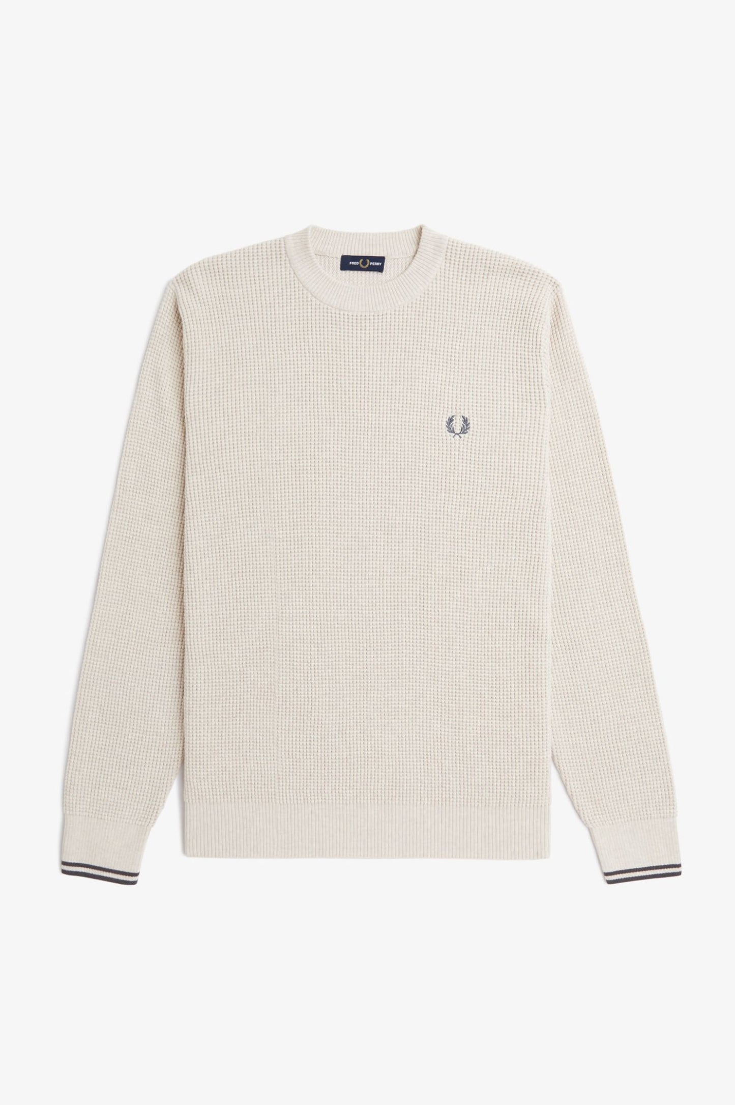 Fred Perry Waffle Stitch Jumper K6507 // PORRIDGE MARL