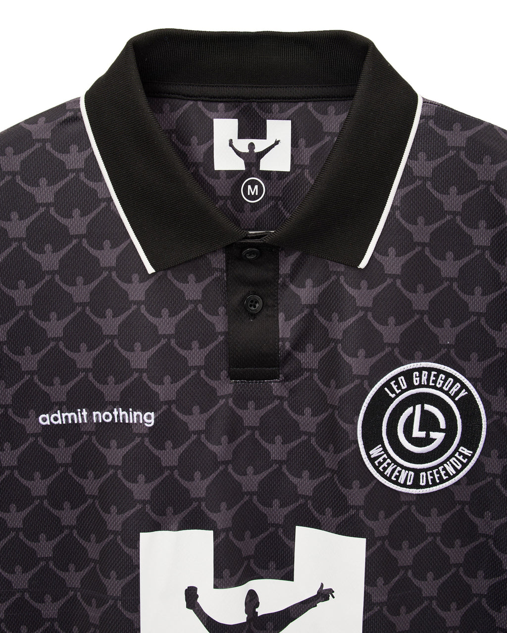 Weekend Offender Ardiles Football Shirt // BLACK