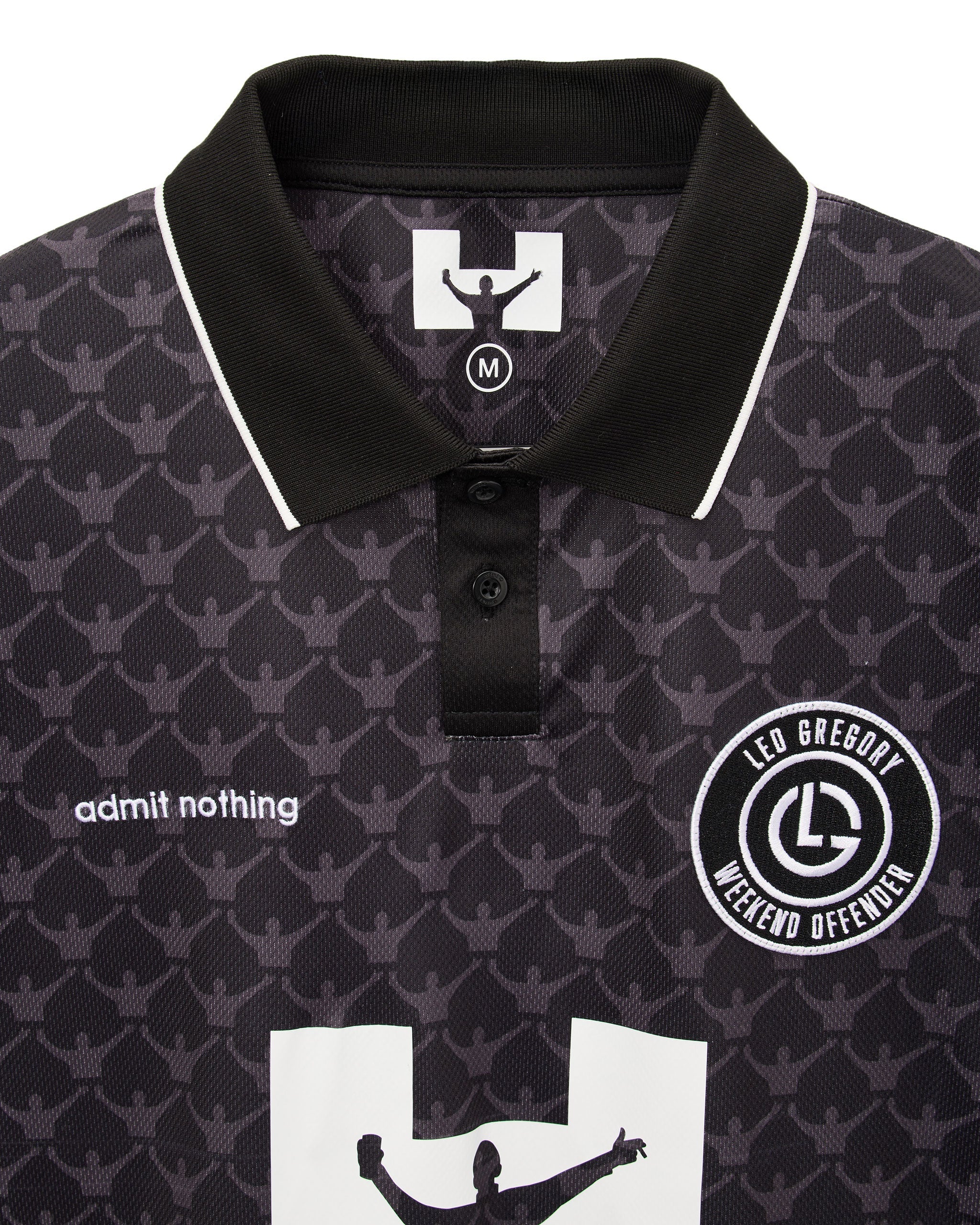 Weekend Offender Ardiles Football Shirt // BLACK