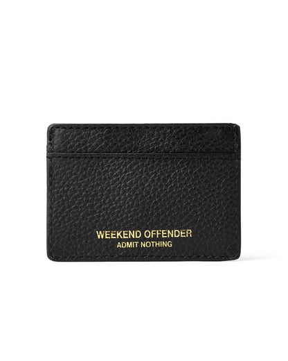Weekend Offender Leather Card Holder With Gift Box // BLACK
