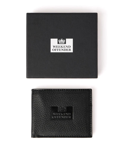 Weekend Offender Leather Billfold Wallet With Gift Box // BLACK